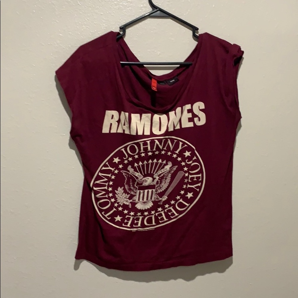 Ramones maroon shirt